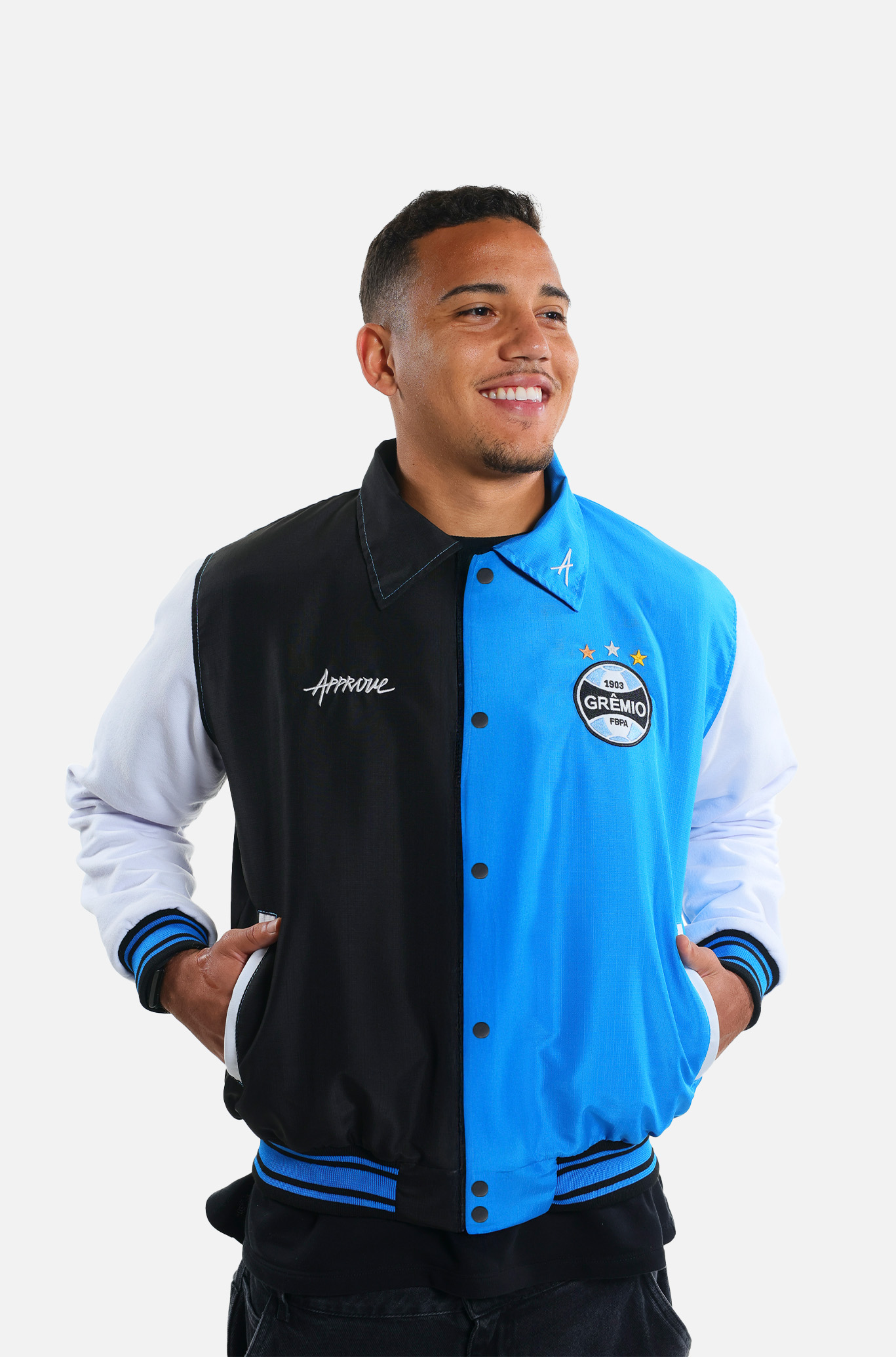 Jaqueta College Approve x Grêmio Preta e Branca