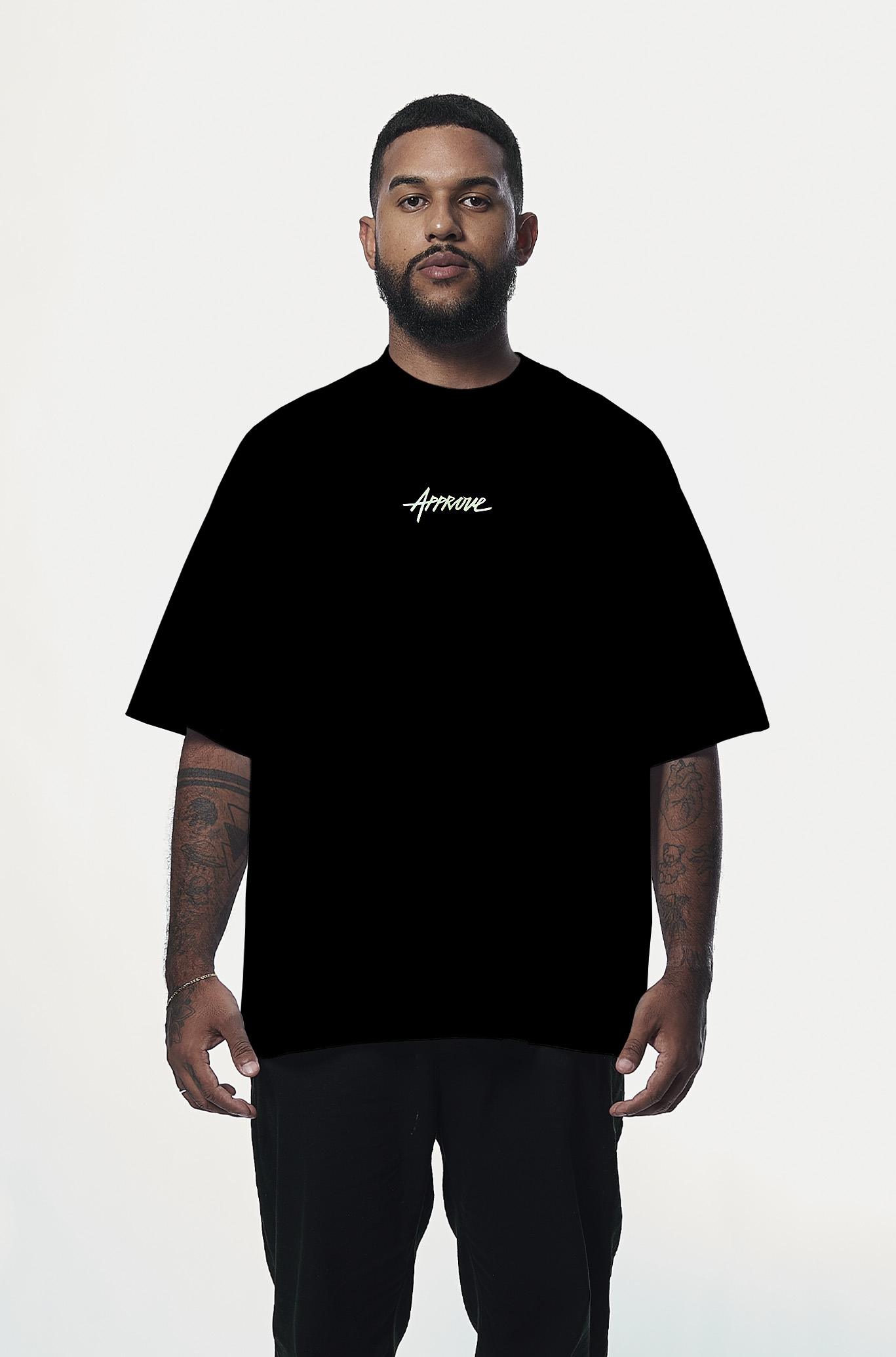 Camiseta Huge Approve Skull Heart Preta