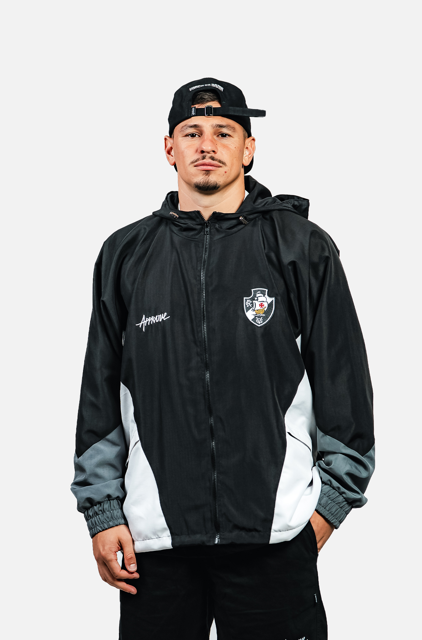 Jaqueta Corta Vento Approve X Vasco Da Gama Preta