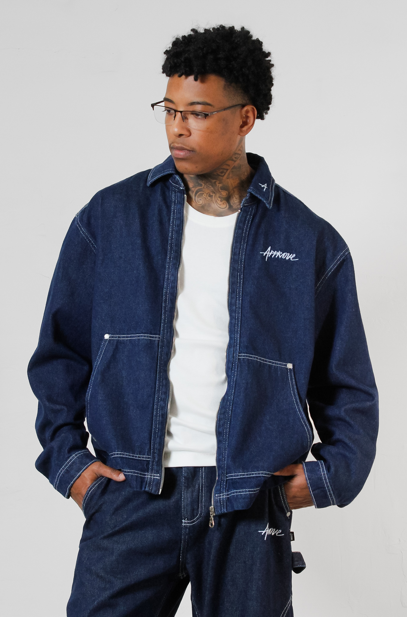 Jaqueta Oversized Approve Jeanswear Pesp Azul Dark